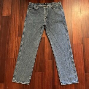 Wrangler Jeans Men 36x32 Blue 47MWZ Regular Fit Denim Workwear Western Logo
